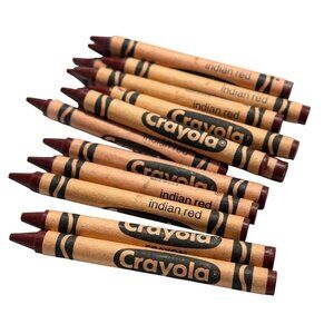Vintage Retired Crayola Indian Red Crayons Vintage Set Of 16 Collectable